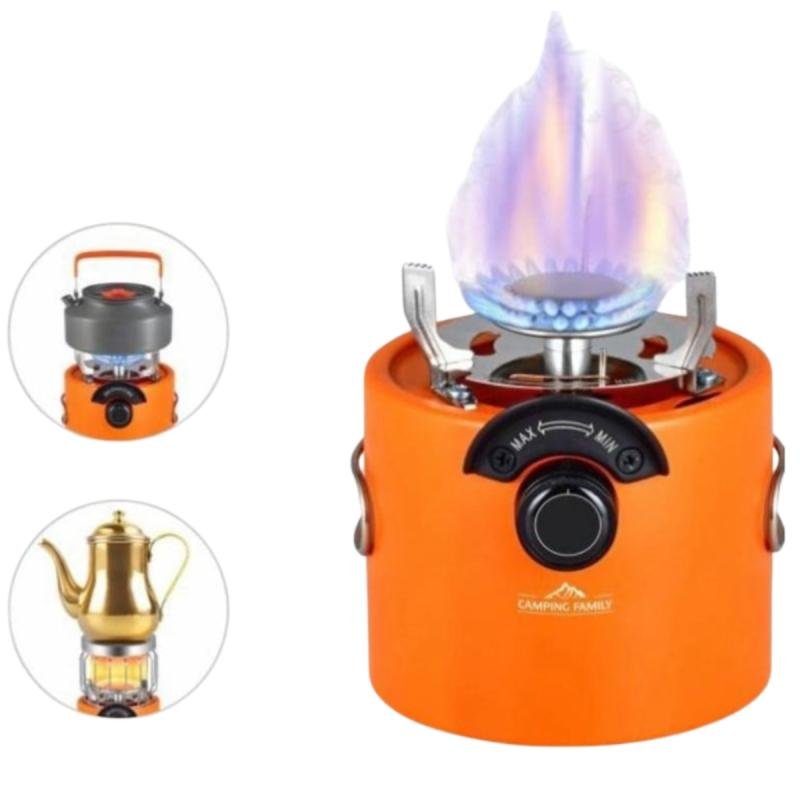 دفاية 2 في 1 ( تدفئة + طبخ\تسخين) للرحلات وللتخييم وللسفر بحجم صغير لسهولة النقل
