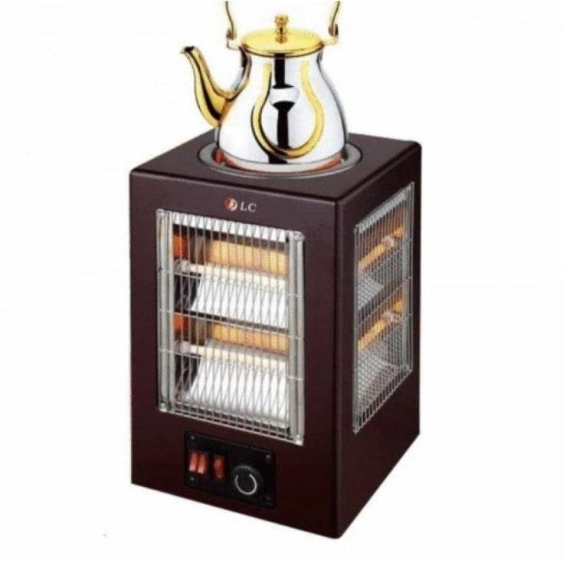 دفاية كهربائية محيطية 2 في 1 مع موقد للطهي والتسخين + تحضير المشروبات الساخنة بقوة 2000 واط