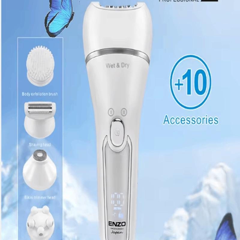 جهاز إنزو EN-5842 لإزالة الشعر 5 في 1 تشذيب وتنظيف للوجه والجسم خفيف ومحمول ⚡