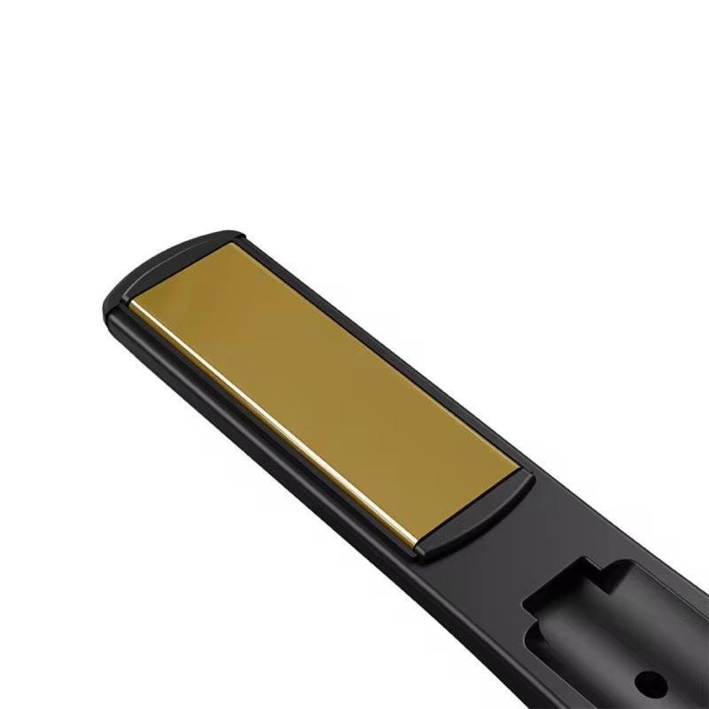 جهاز فرد شعر لاسلكي صغير قابل للشحن عبر USB بدرجة حرارة عالية وسيراميك أسود 🔥