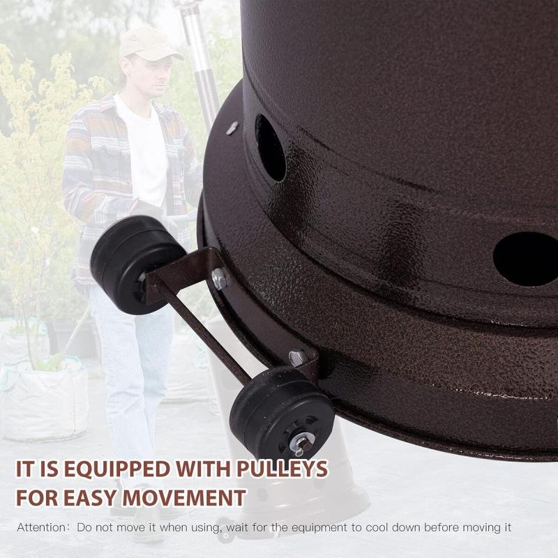 دفاية خارجية غاز للحديقة والمطاعم مظلة ستانلس ستيل 225سم بقوة 13KW مع اشتعال إلكتروني ,DLC-38030