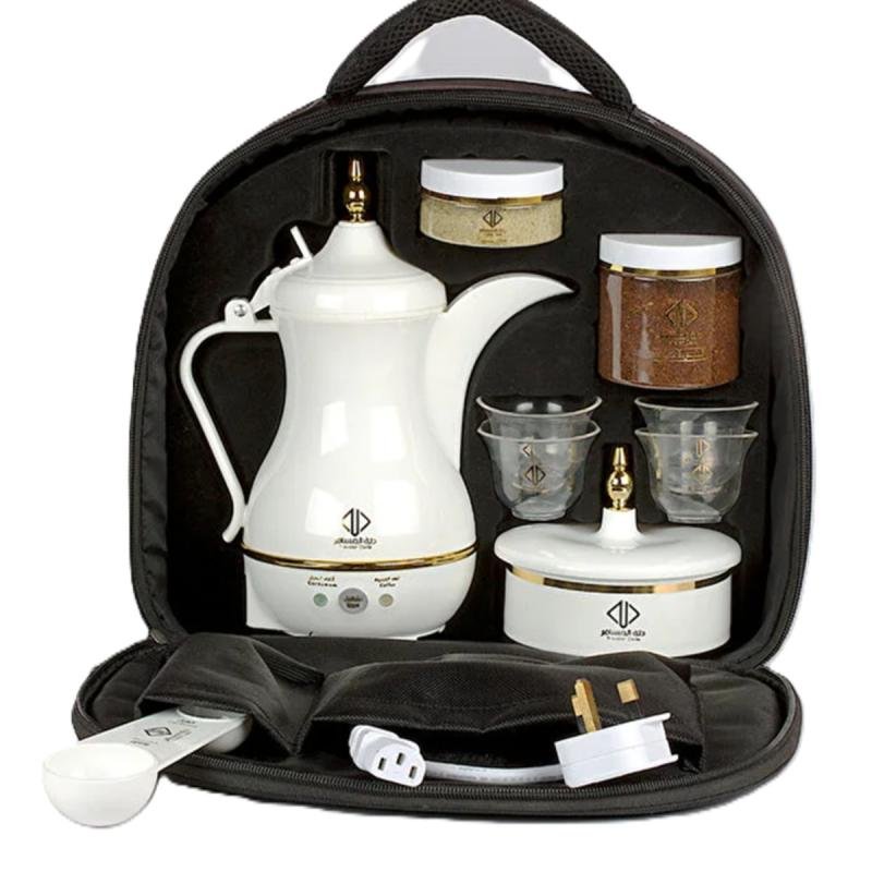 🍵 دلة قهوة عربية للمسافر، 0.4 لتر، مقاوم للحرارة، مع خاصية التسخين التلقائي، JLR-170E3