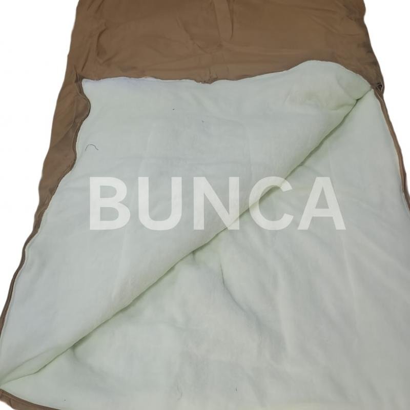 كيس نوم تنزاني للرحلات و التخييم مقاس 200 سم في 100 سم,مبطن فرو ابيض من الداخل