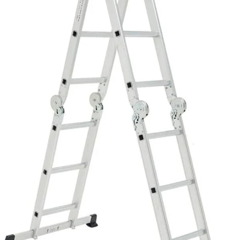 سلم قابل للطي متعدد الأغراض يحتوي على 12 درجًا