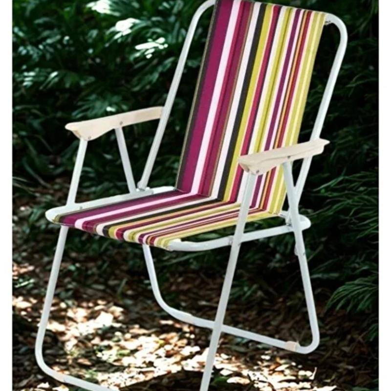 طقم كراسي تخييم قابلة للطي يتكون من كرسيان مصنوع من قماش أكسفورد وبقوائم معدنية – 45×45×80 سم