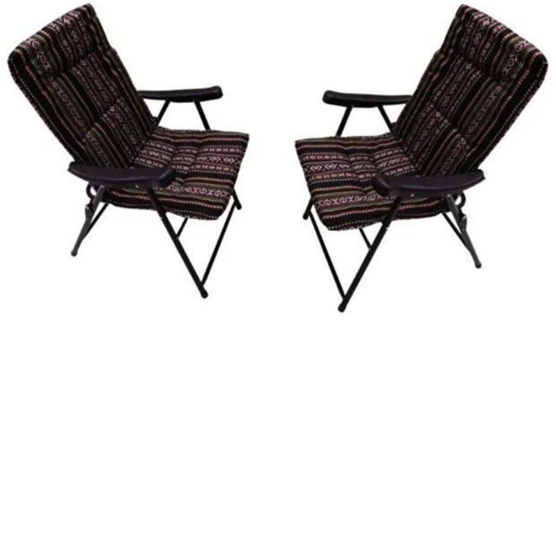 طقم كرسي سادو قابل للطي مع مسند للذراعين يتكون من كرسيين، مقعد نزهة، كرسي رياضي، كرسي خارجي