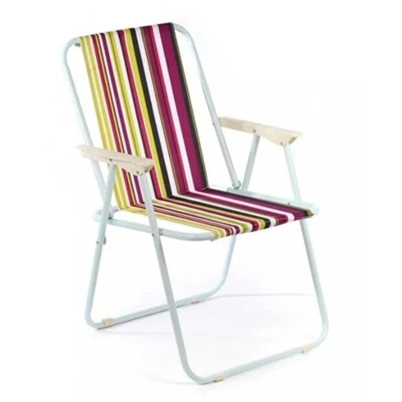 طقم كراسي تخييم قابلة للطي يتكون من 3 كراسي مصنوع من قماش أكسفورد وبقوائم معدنية – 45×45×80 سم