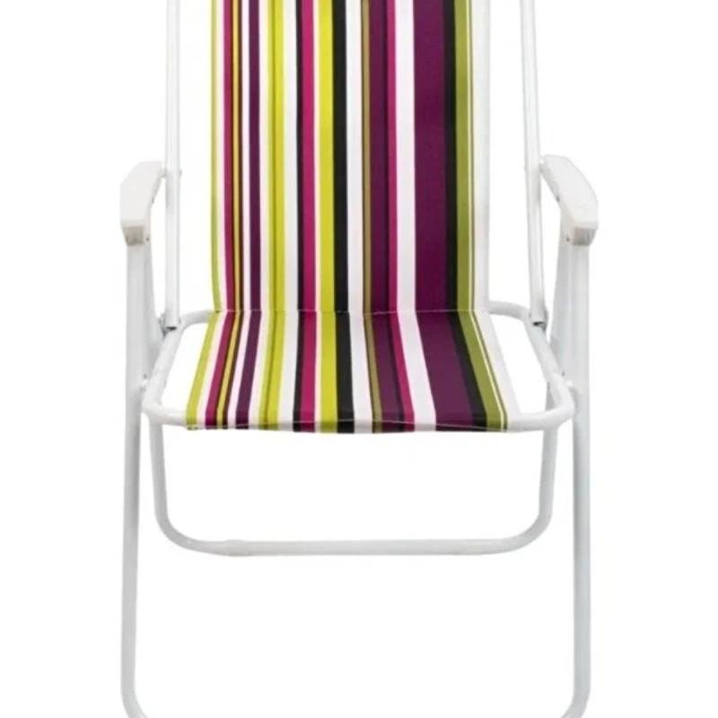 طقم كراسي تخييم قابلة للطي يتكون من 3 كراسي مصنوع من قماش أكسفورد وبقوائم معدنية – 45×45×80 سم