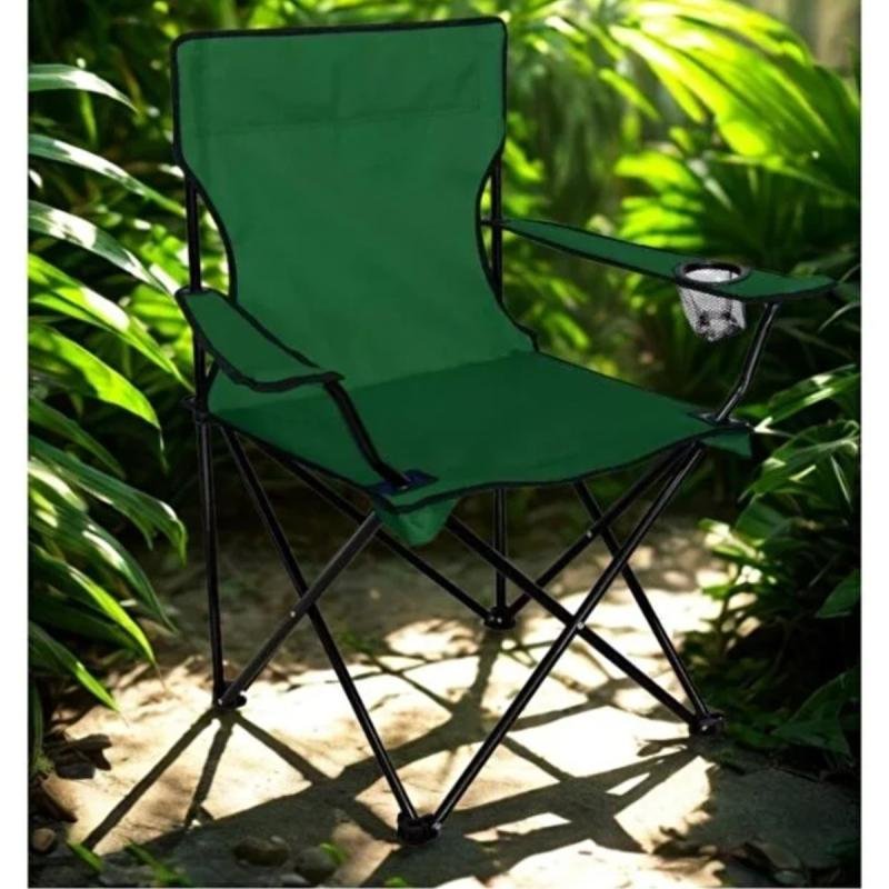 طقم كراسي تخييم يتكون من 3 كراسي قابلة للطي من قماش أكسفورد وقوائم معدنية – مريح وخفيف,