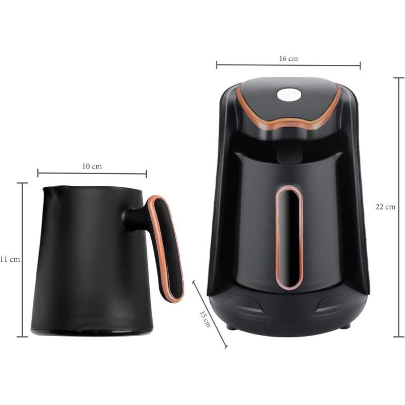 ماكينة صنع القهوة التركية بقوة 600 واط - وعاء قهوة تقليدي سعة 300 مل