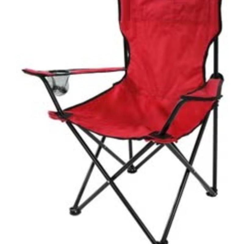كرسي تخييم محمول قابل للطي مع مسند للذراعين 50 × 52 × 90 سم