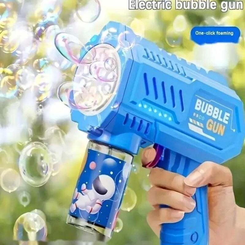 مسدس الفقاعات الأوتوماتيكي جاتلينج LED - أزرق فاتح