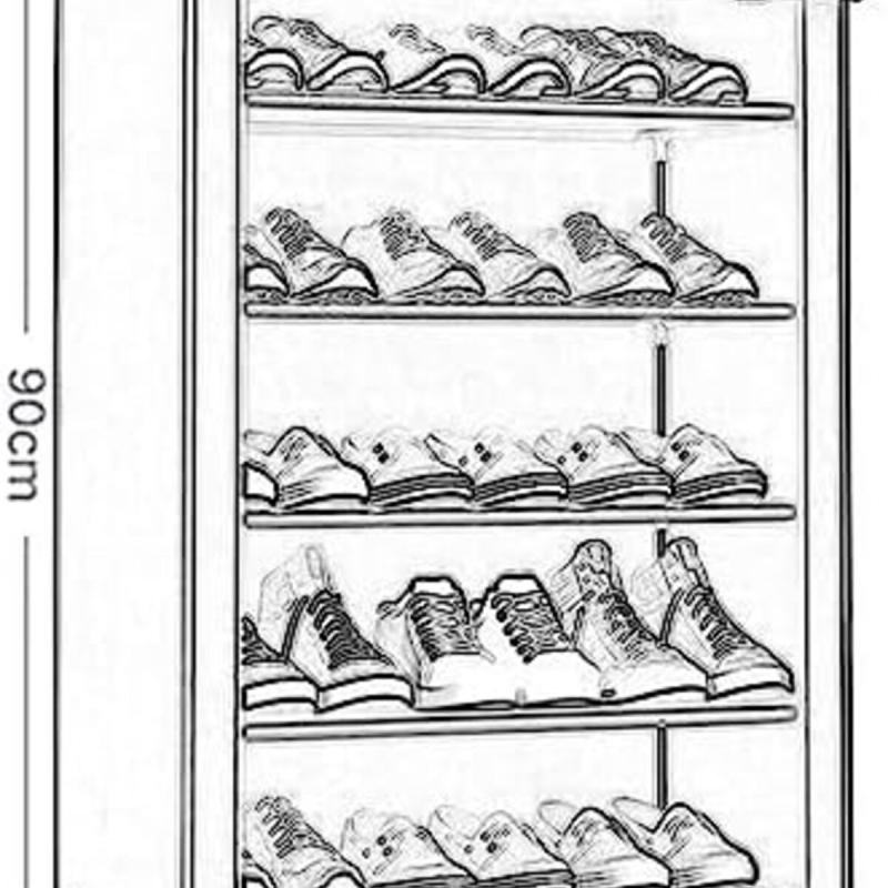 منظم أحذية قماش 5 طبقات, رف تخزين قائم للمدخل والممر – تصميم مدمج لتوفير المساحة وتخزين الأحذية