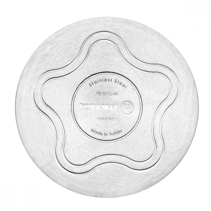 طقم أواني طهي أسترا 2 من الفولاذ المقاوم للصدأ، 14 قطعة،