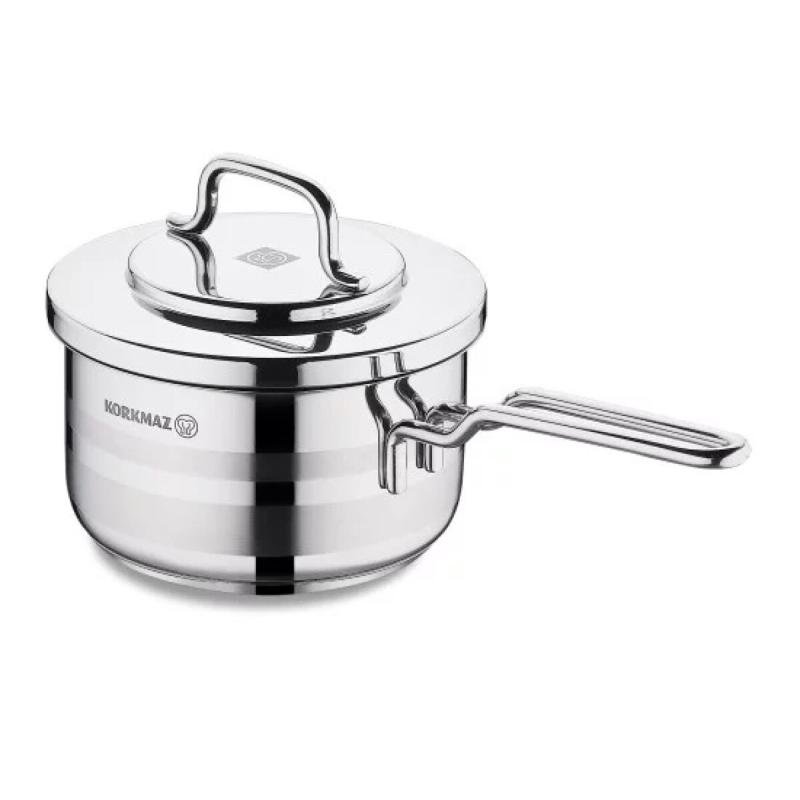 طقم أواني طهي أسترا 2 من الفولاذ المقاوم للصدأ، 14 قطعة،