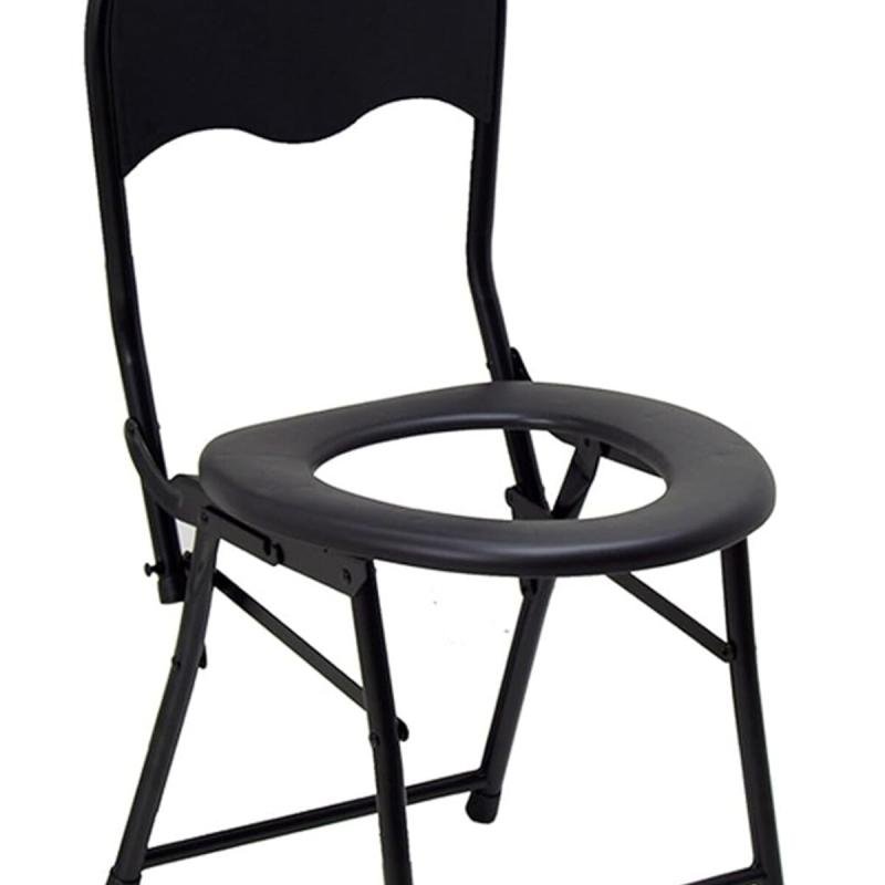 كرسي مرحاض قابل للطي محمول من OYDAS - أسود