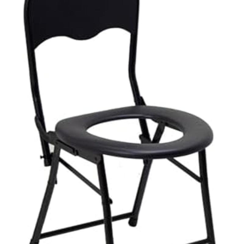 كرسي مرحاض قابل للطي محمول من OYDAS - أسود