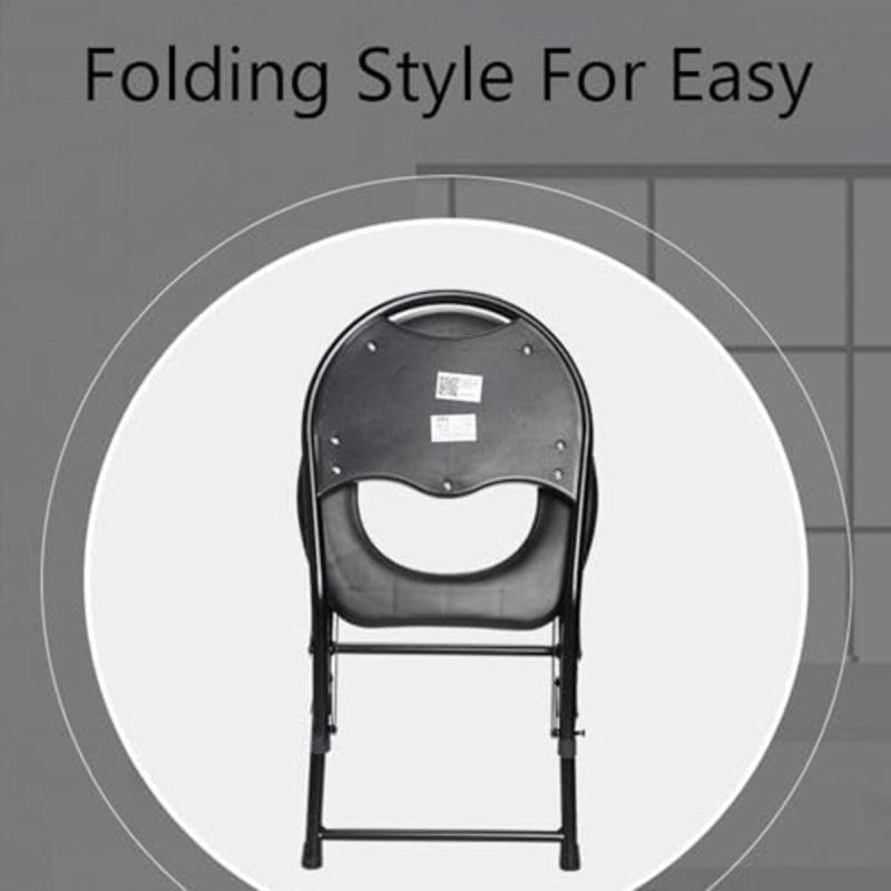 كرسي مرحاض قابل للطي محمول من OYDAS - أسود