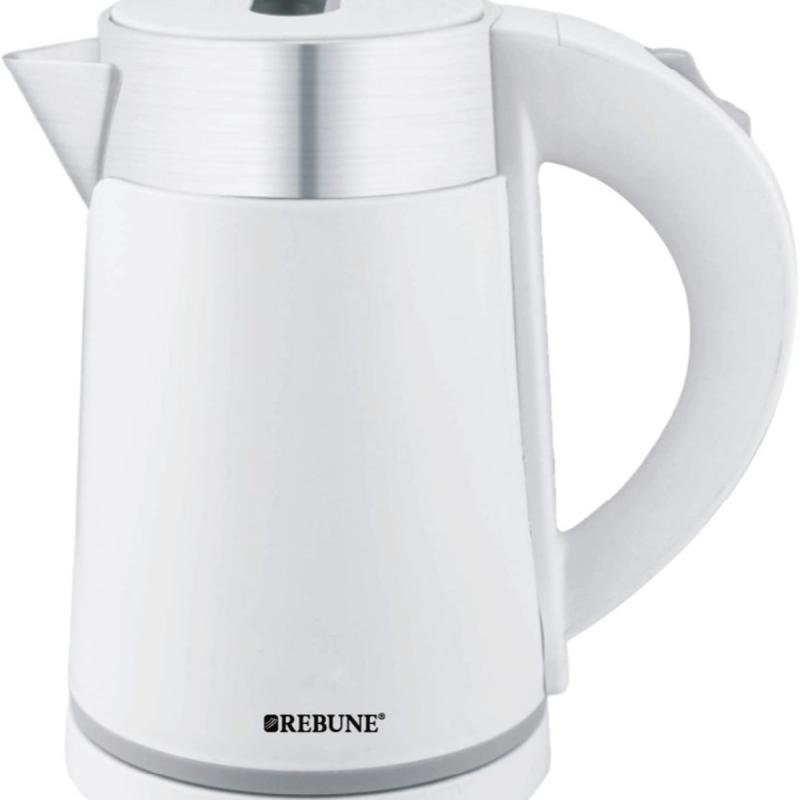 غلاية كهربائية 800 مل وبقوة 1000 واط - ستانلس ستيل - ابيض - RE-1-138