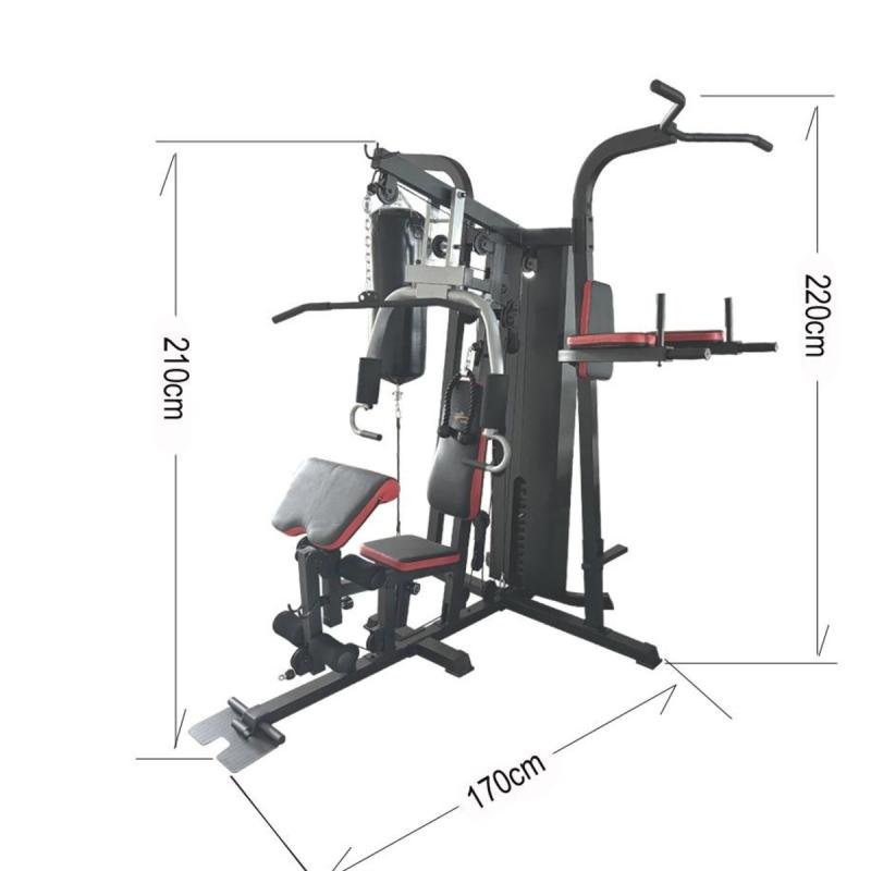 هوم جيم لتمارين لياقة بدنية وبناء عضلات مع 17 تمرين مختلف فولاذ قوي D03-01