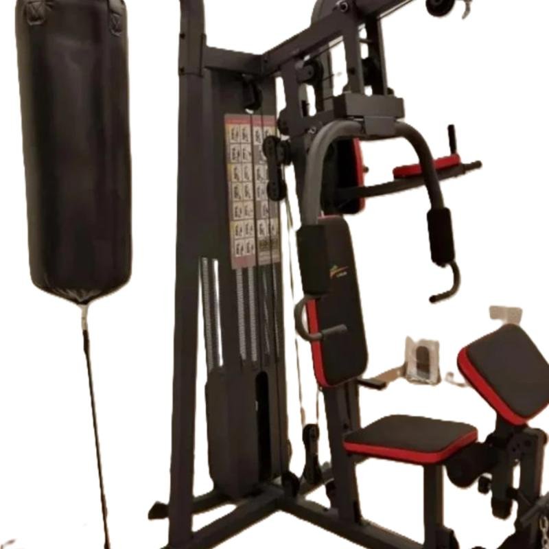 هوم جيم لتمارين لياقة بدنية وبناء عضلات مع 17 تمرين مختلف فولاذ قوي D03-01