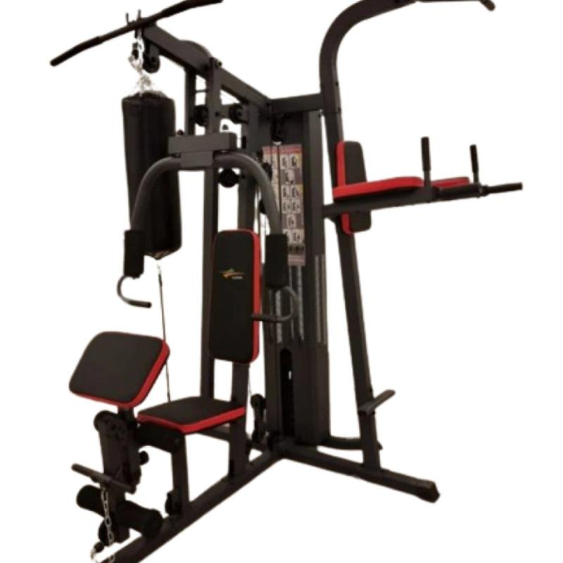 هوم جيم لتمارين لياقة بدنية وبناء عضلات مع 17 تمرين مختلف فولاذ قوي D03-01