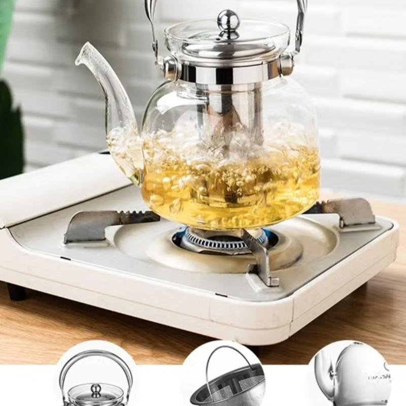 🫖 إبريق شاي زجاجي فاخر DAC-56104 – سعة 1600 مل مقاوم للحرارة