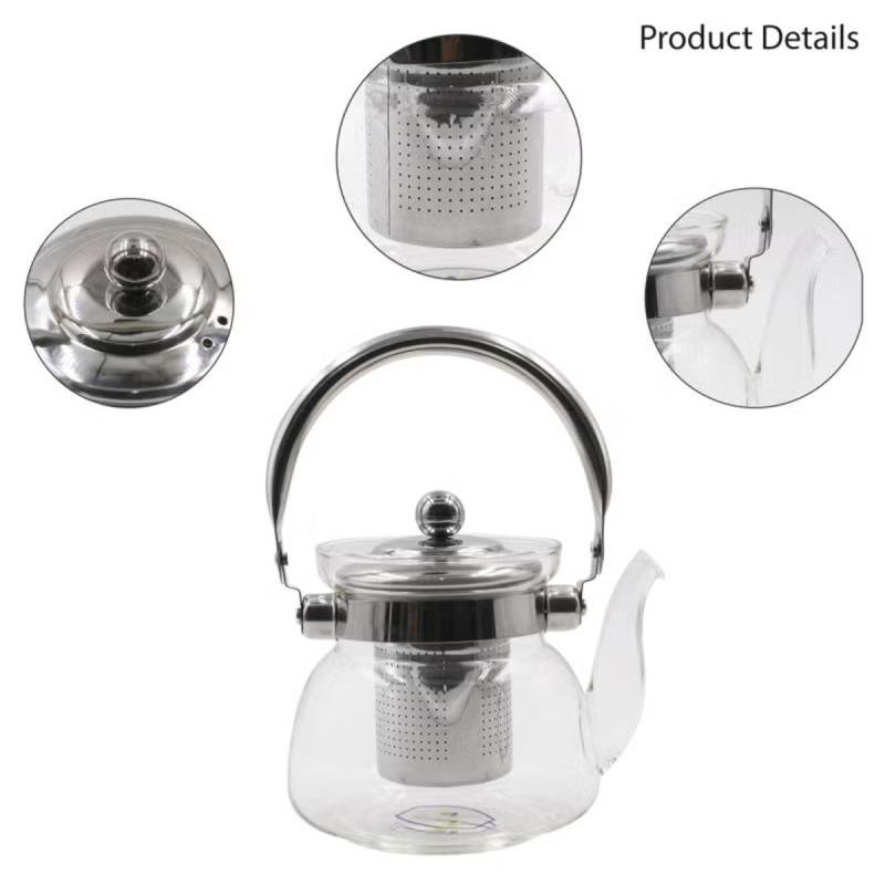 🫖 إبريق شاي زجاجي فاخر DAC-56104 – سعة 1600 مل مقاوم للحرارة