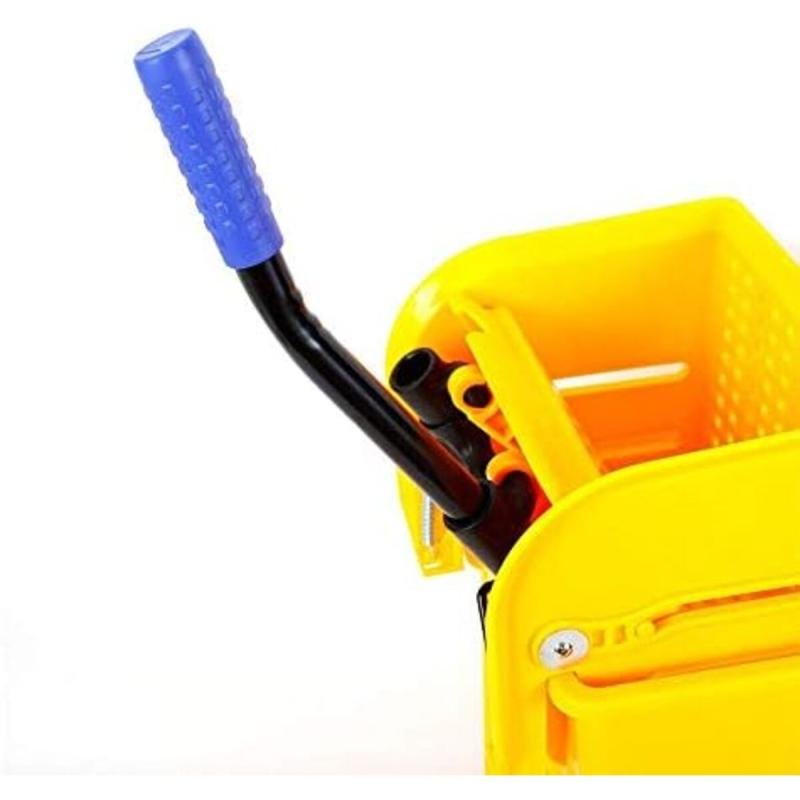 عربة تنظيف سعة 20 لترًا مع نظام ضغط ودلو ممسحة لتنظيف الفنادق