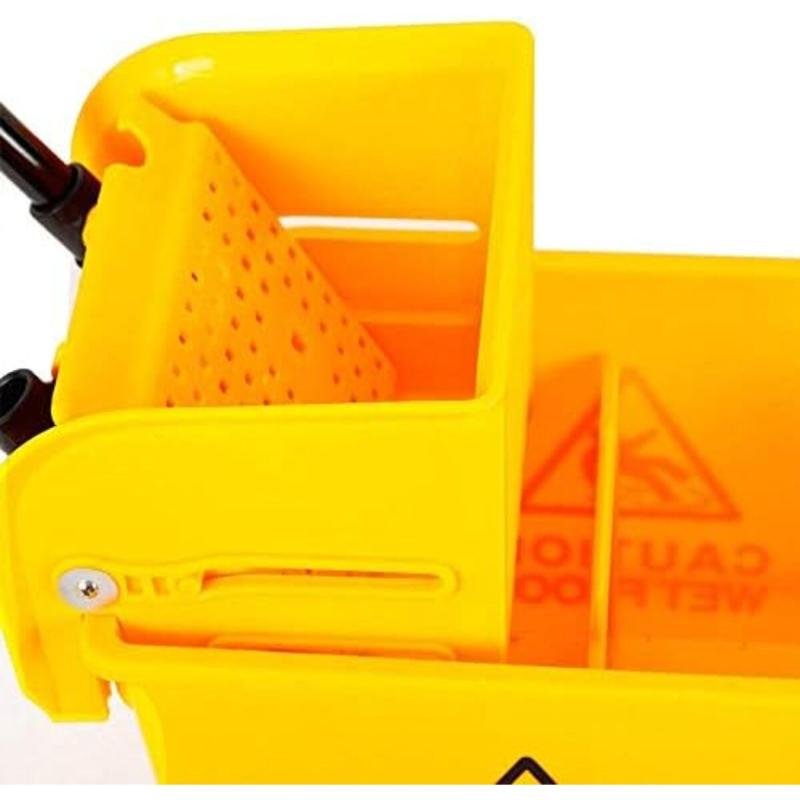 عربة تنظيف سعة 20 لترًا مع نظام ضغط ودلو ممسحة لتنظيف الفنادق