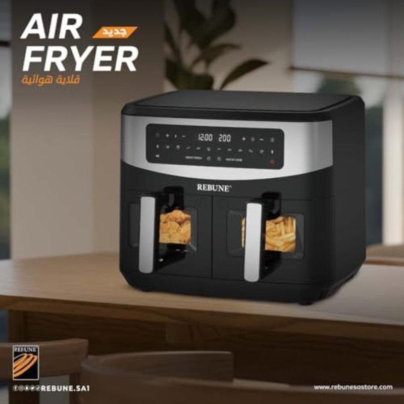 مقلاة هوائية للطهي الصحي بدون زيوت، RE-11-041، أسود