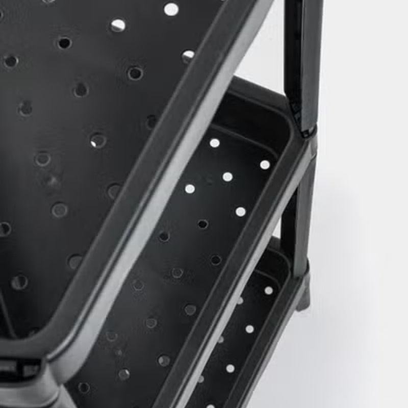 وحدة رفوف زاوية بلاستيكية ذات ثبات ومتانة عالية، 4 طوابق 85*45*25 سم