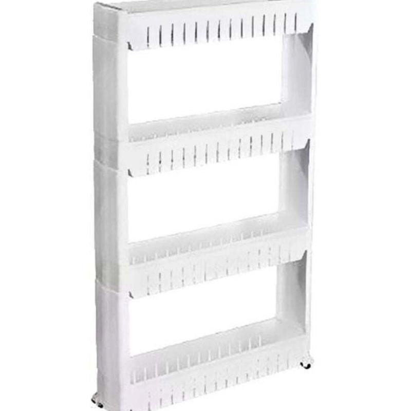 منظم ارفف للمساحات الضيقه رف متعدد الأغراض بأربع طبقات أبيض 97 × 54 سم