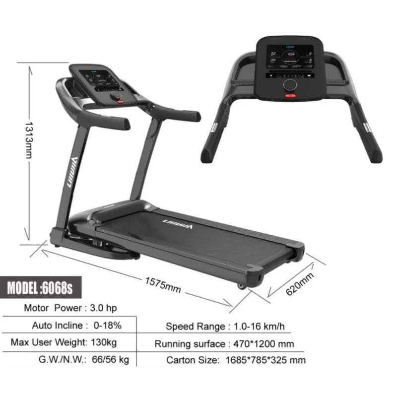 سير كهربائي 3 حصان مع جهاز مساج وانحدار أوتوماتيكي – موديل 6068S