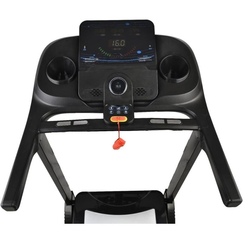 سير مشي قابل للطي بعجلات ، أقصى وزن 120 كجم ، محرك 3.5 حصان موديل 109A أسود