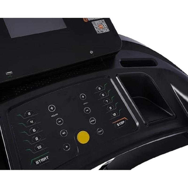 سير مشي قابل للطي بعجلات ، أقصى وزن 120 كجم ، محرك 3.5 حصان موديل 109A أسود