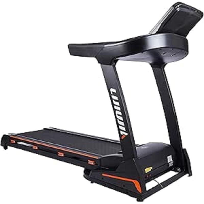 سير مشي قابل للطي بعجلات ، أقصى وزن 120 كجم ، محرك 3.5 حصان موديل 109A أسود