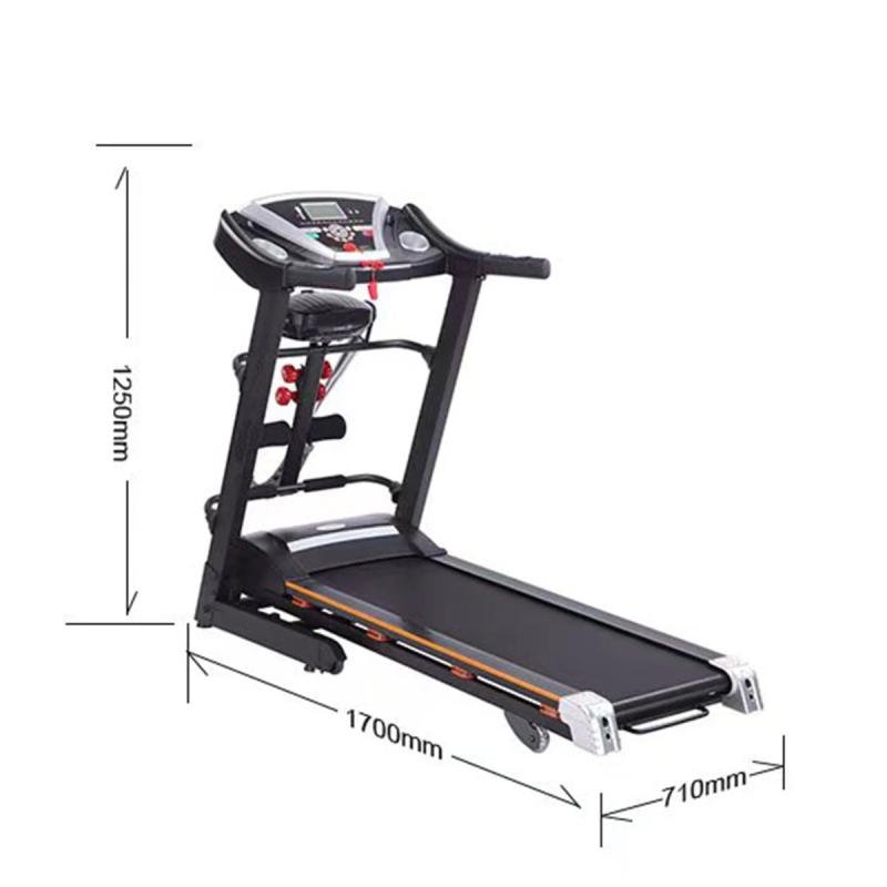 سير كهربائي 2 حصان مع مساج ودمبل شاشة رقمية سرعة 14.8كم وزن 120كج امتصاص صدمات 6028dk