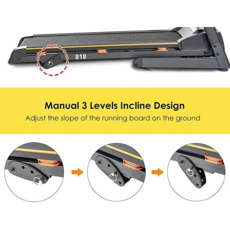 سير كهربائي مع مساج 1.75 حصان شاشة لمس USB انحدار يدوي وزن 100كج موديل 5050D - 5050A