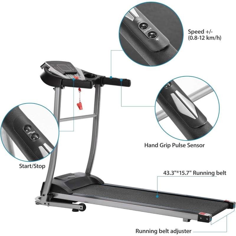سير كهربائي منزلي قابل للطي موديل 6069A | شاشة لمس | 12 برنامج | يتحمل حتى 90 كجم - 1.5 حصان