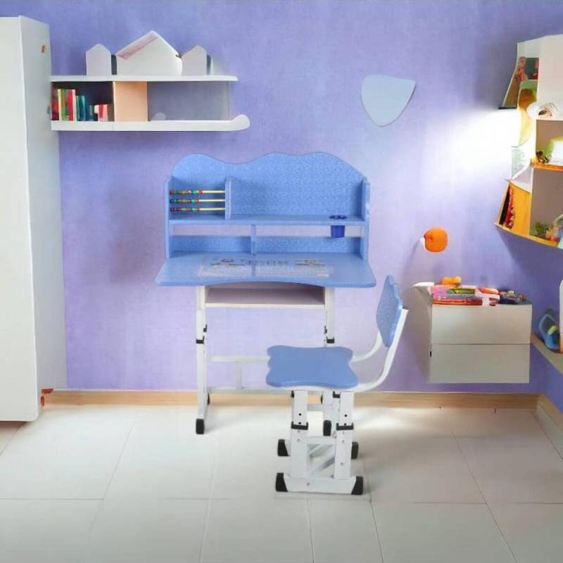 طاولة مدرسية قابلة للتعديل للأطفال - أزرق