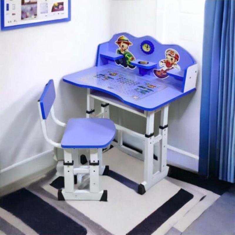 مكتب وكرسي دراسة للأطفال - أزرق
