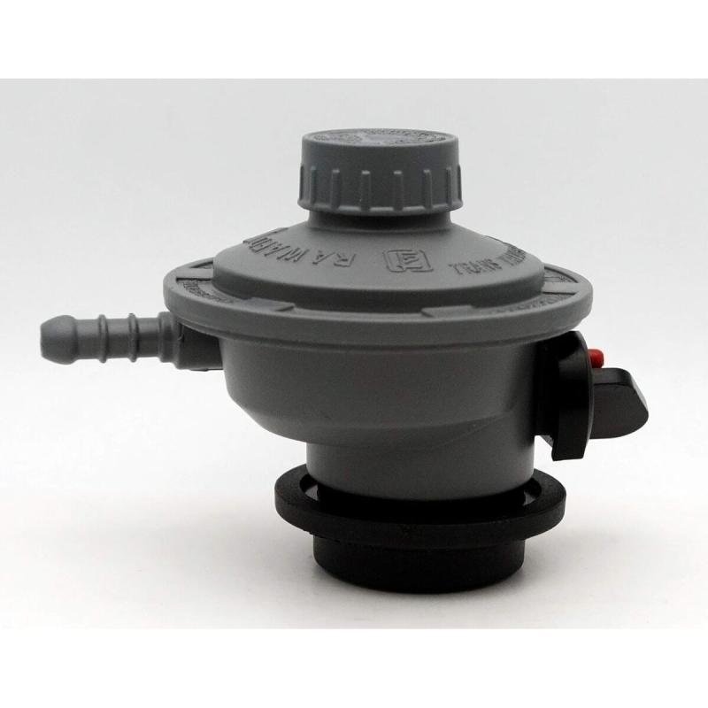 3 حبات منظم أسطوانة غاز البترول المسال – 50 ميلي بار مع مشبكين – اللون الرمادي