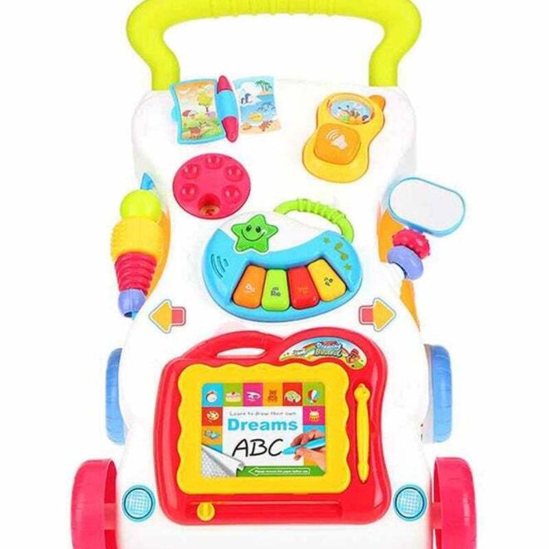 مشاية موسيقية متعددة الوظائف خفيفة الوزن وقابلة للتعديل ومضادة للانزلاق للأطفال الصغار