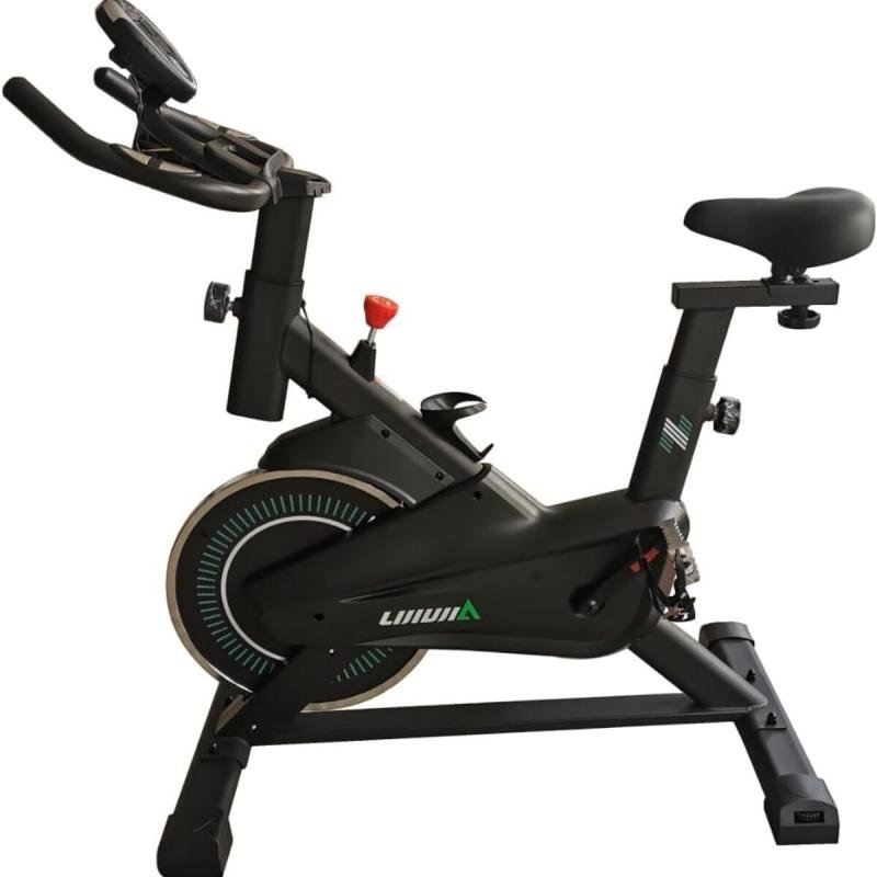 دراجة تمارين LJJ-806 تتحمل 120 كغ – شاشة عرض ذكية – مقعد مريح – مقاومة متغيرة – للتمارين المنزلية