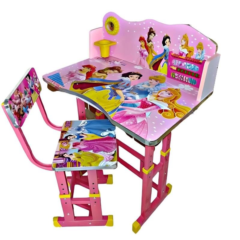 طقم طاولة وكرسي دراسة للأطفال من خشب توبي المصنوع يدويًا