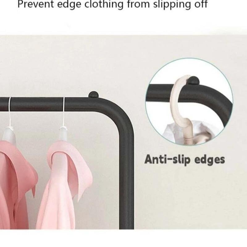 حامل ملابس مستقل مزدوج القطب من dida-cosmos لغرفة النوم، أسود ‎56 × 110 × 150 سم