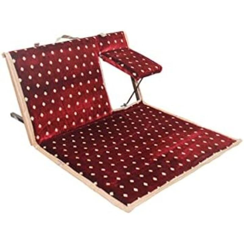 كرسي أرضي تقليدي قابل للطي مع مسند ذراع ومسند ظهر قابلين للتعديل