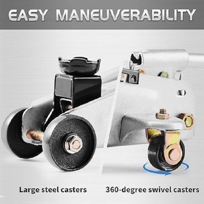 🔧 رافعة هيدروليكية أرضية – قوة 3 طن (6000 باوند) مع حقيبة تخزين – لون رمادي