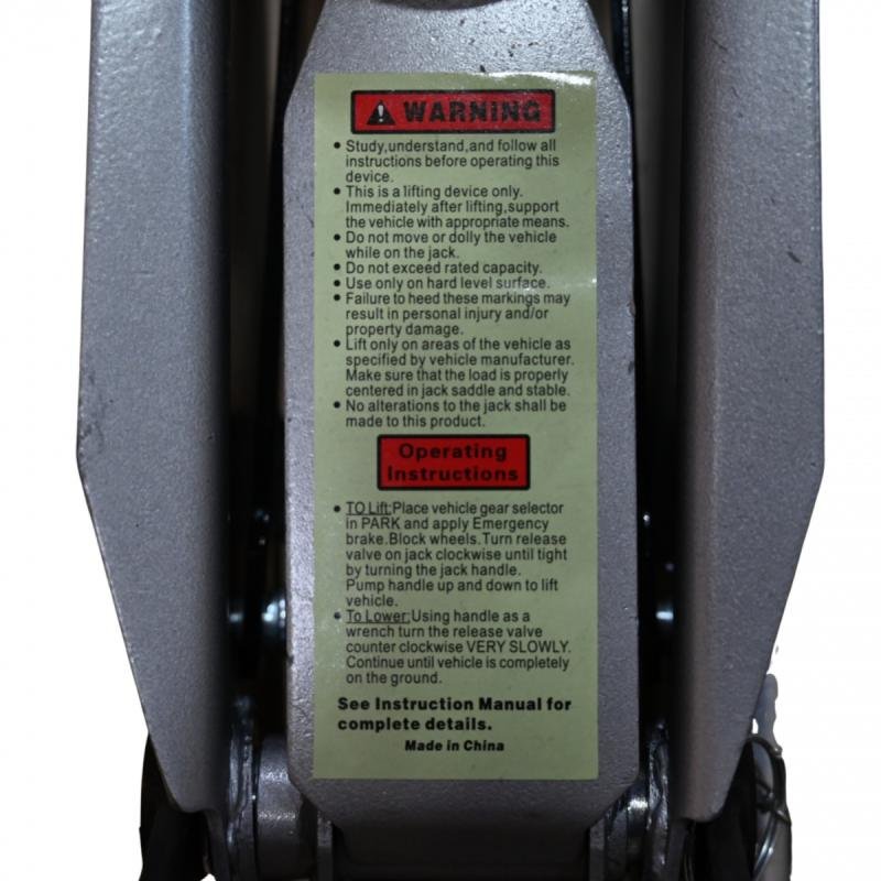 🔧 رافعة هيدروليكية أرضية – قوة 3 طن (6000 باوند) مع حقيبة تخزين – لون رمادي